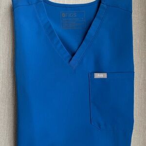 Figs Technical Collection Scrubs  Royal Blue Top & Bottoms